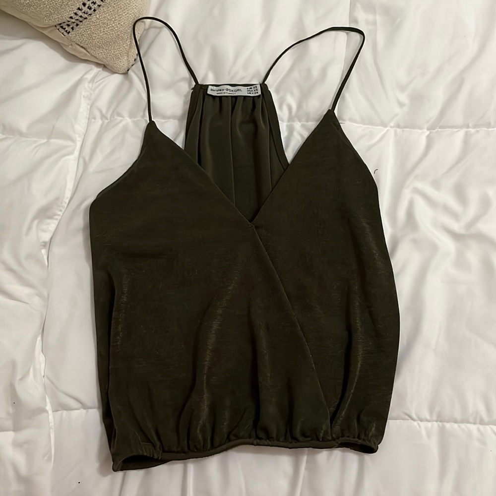 Green Crop Blouse